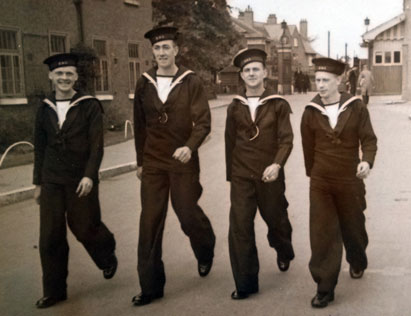 Ordinary Seaman Robert "Roy" Thomas is on the right