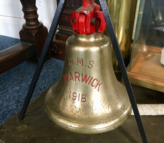 The Ship's bell of HMS Warwick