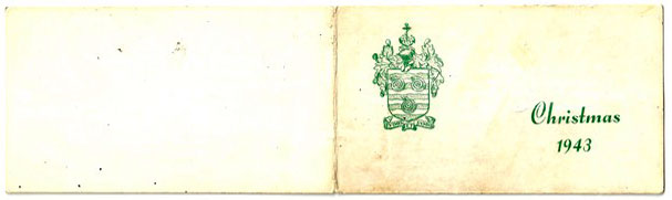 Christmas Card from Whitby 1943 - crest of Whitby
