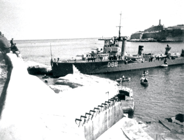 HMS Wren ashore in Malta