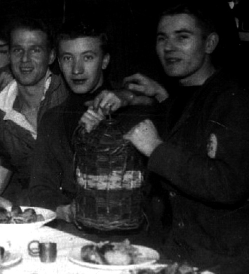 Christmas dinner on HMS Woolston