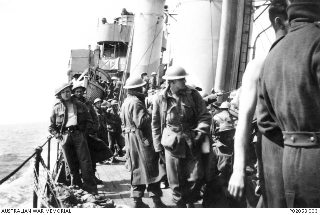 Signals Division on deck of Wryneck, 25 Aopril 1941