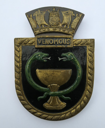Souvenir mini Plaque for HMS Venomous