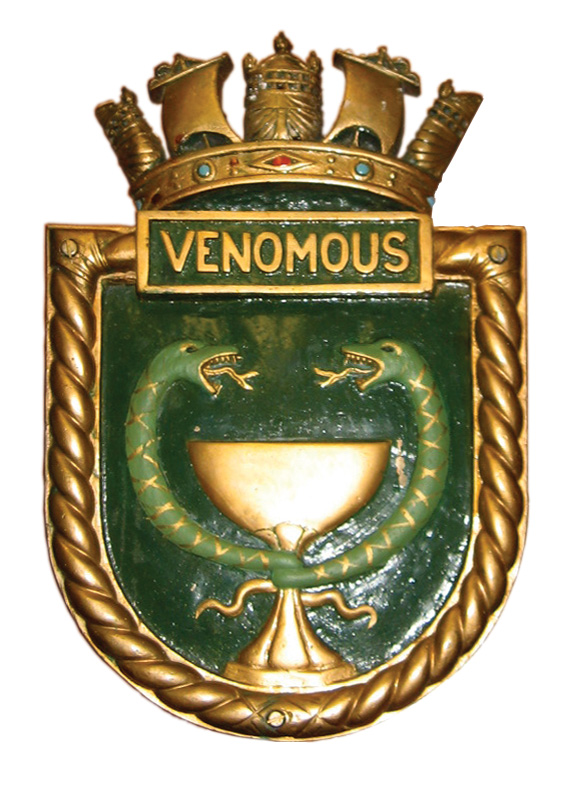 Plaque for HMS Venomous
